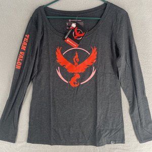 Pokemon Center Team Valor Shirt Womens XL Long Sleeve Discontinued RARE Collect